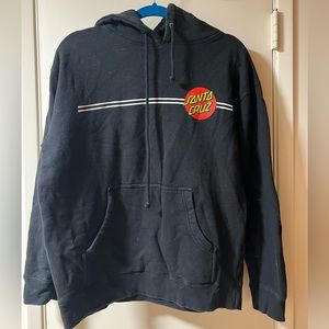 Original black Santa Cruz skateboards hoodie